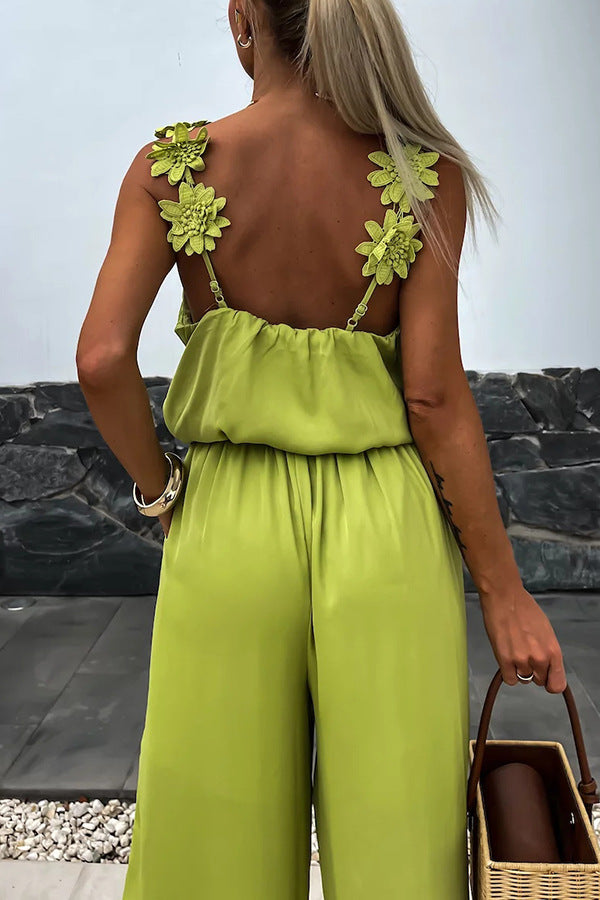 Sleeveless Pocket Bodysuit with Straps
