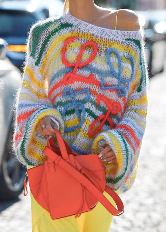 Aurora - Sheer Knit Multicolor Sweater