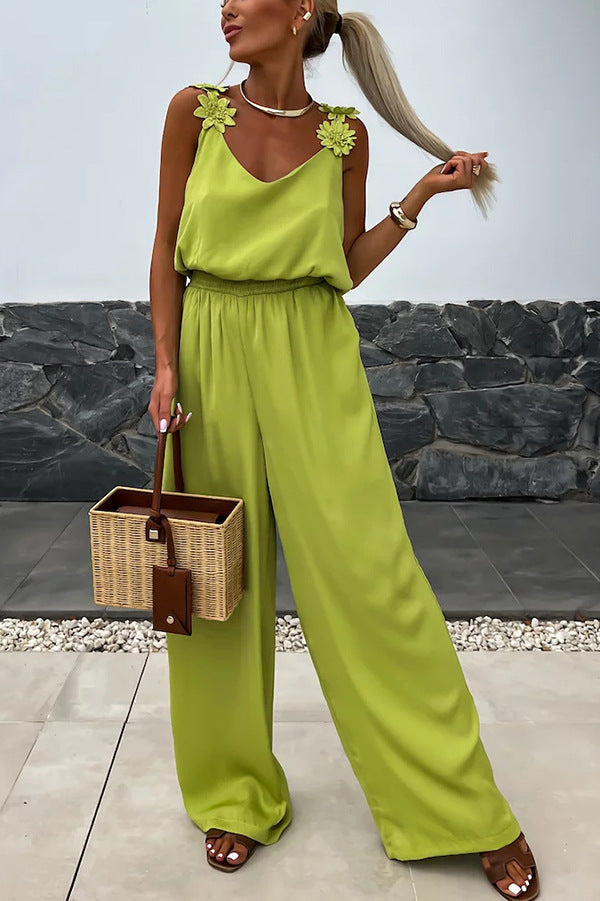 Sleeveless Pocket Bodysuit with Straps