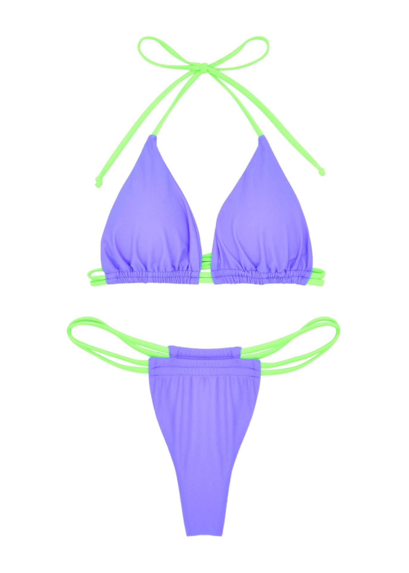 Neon Edge - One-Piece Swimsuit with Contrast Strap Detailing
