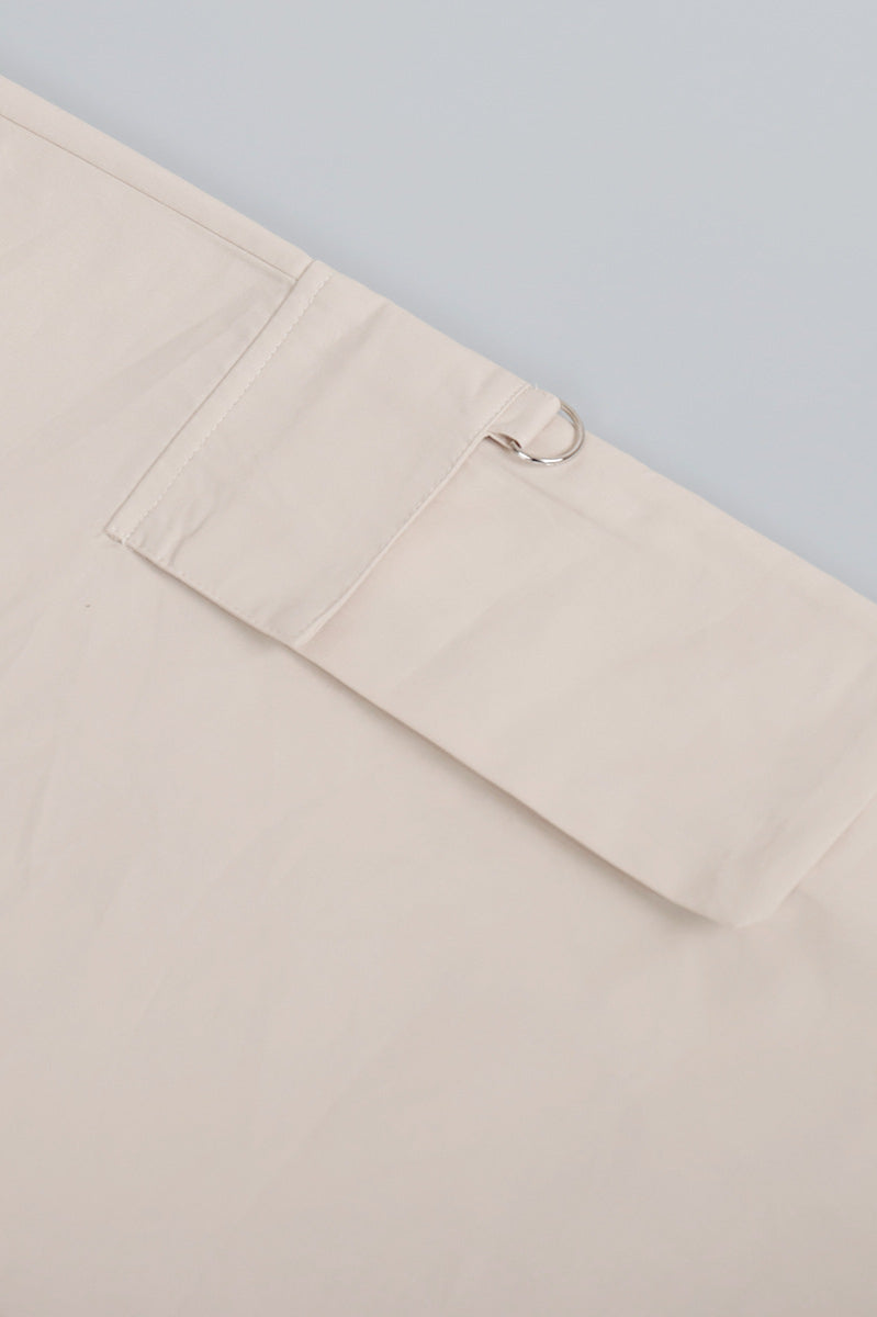 Drawstring Wide Leg Cargo Pant