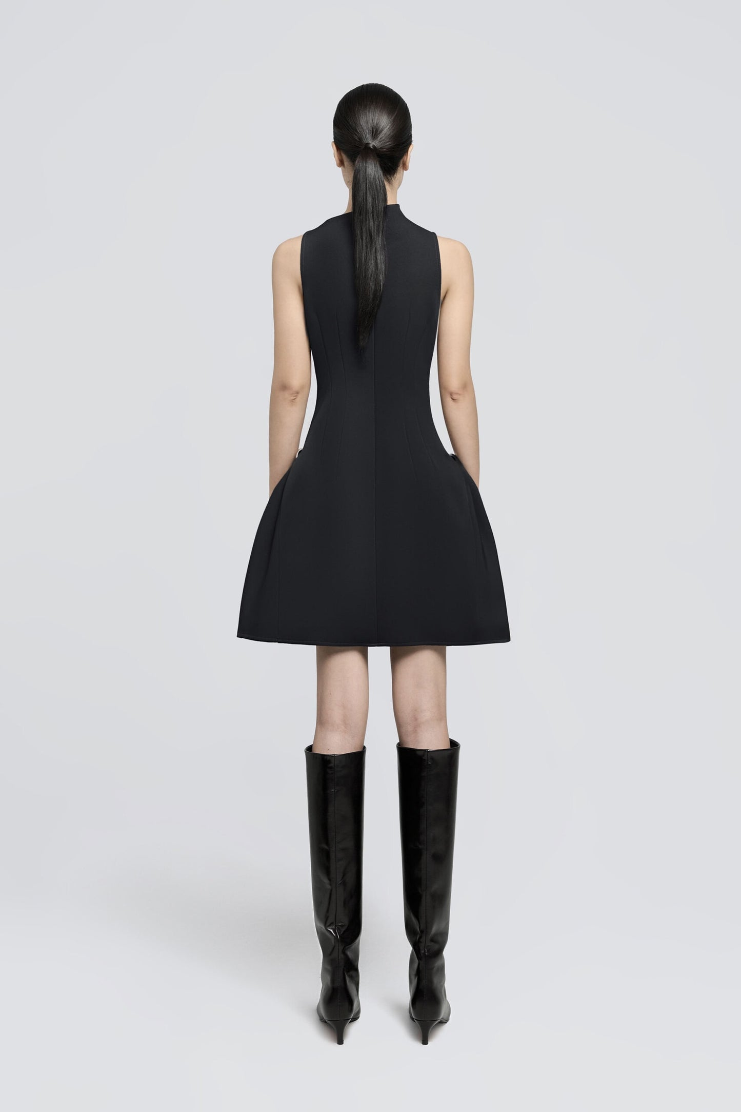 Samantha Asymmetrical Flared Mini Dress