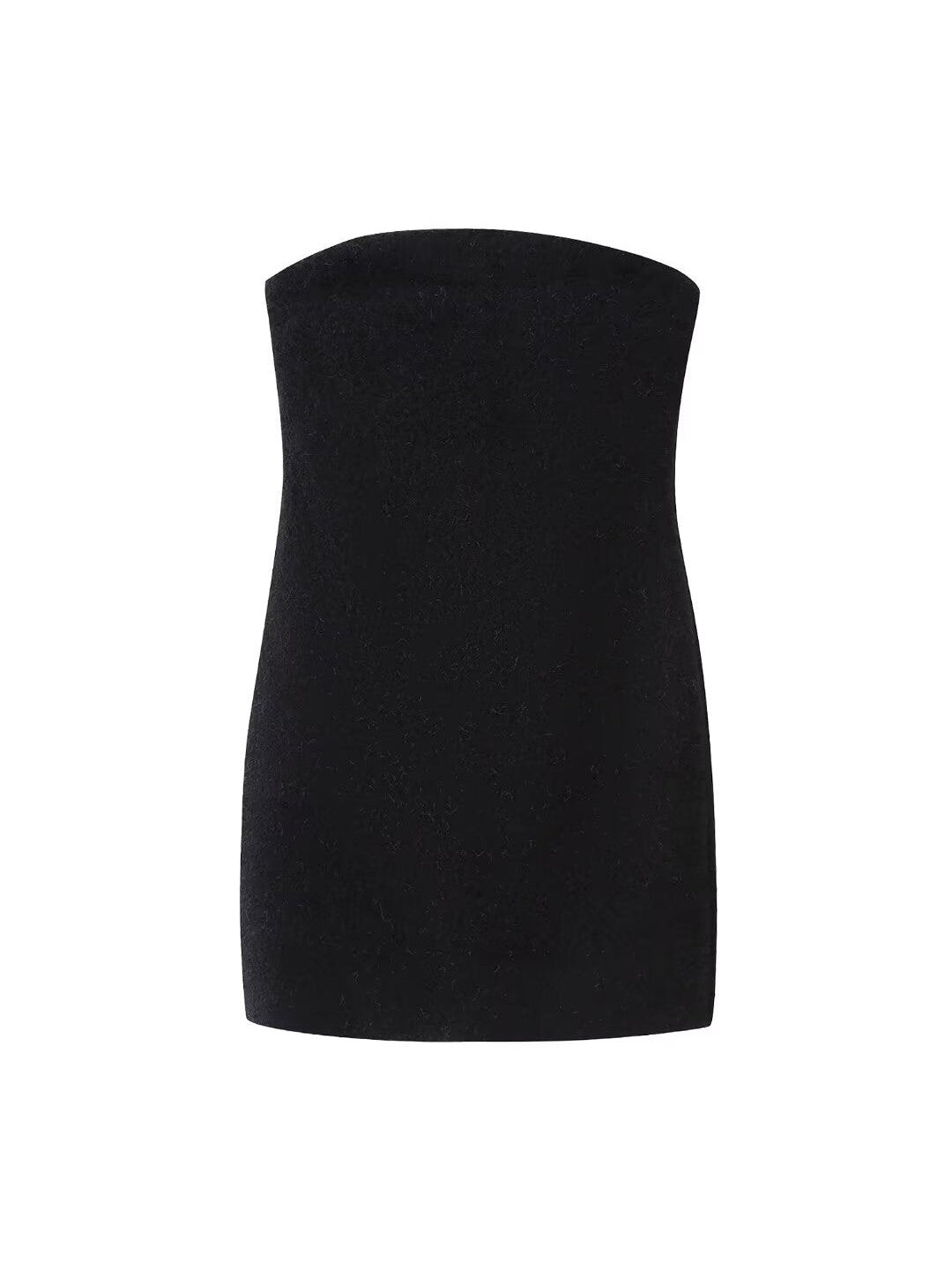 Fur Effect Tube Top Dress