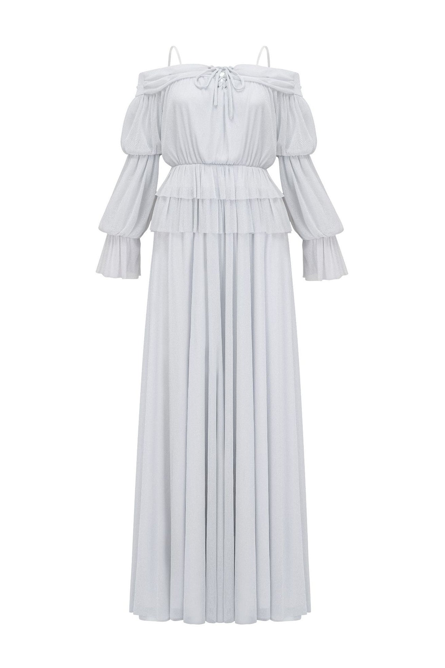 Gary Grey Off Shoulder Dress