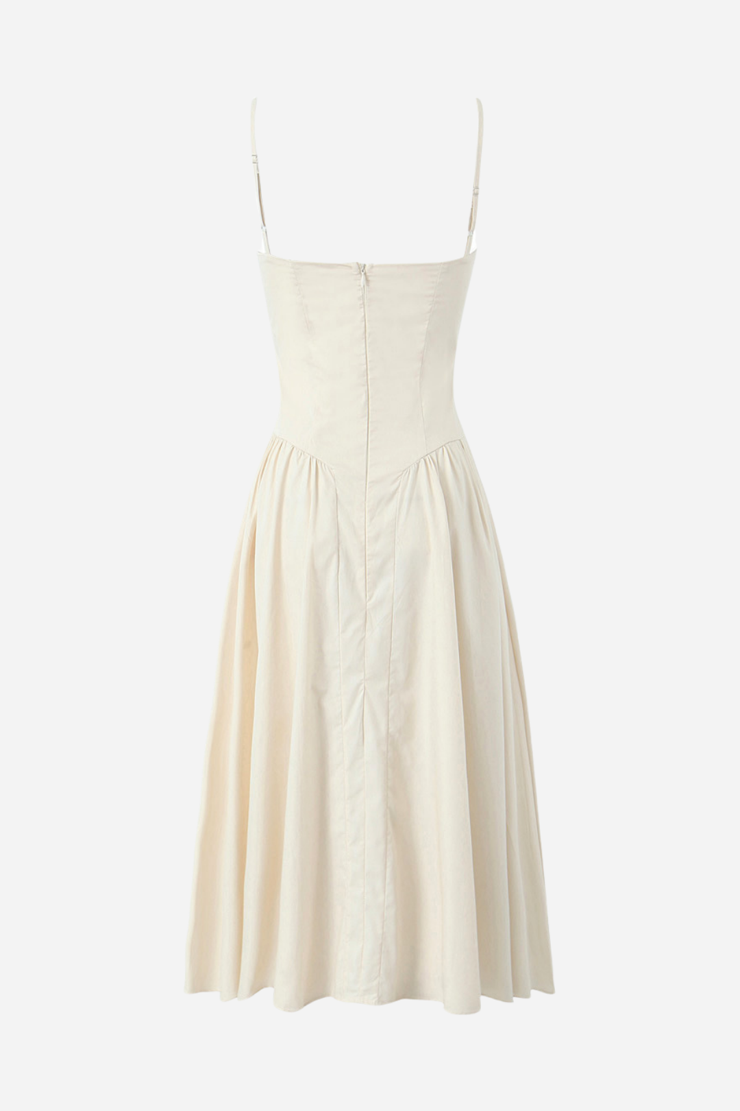 Sweetheart Bustier Flare Midi Dress