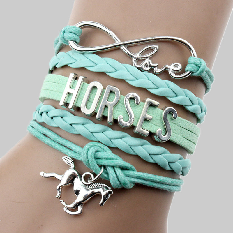 Fashion Daily Letter Patchwork Bracelets