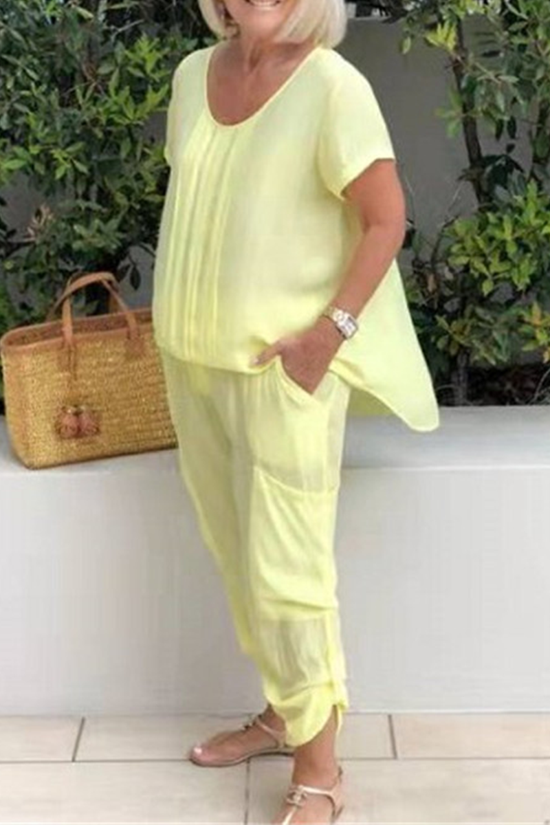 Casual Solid Split Joint Harlan Mid Waist Harlan Solid Color Bottoms