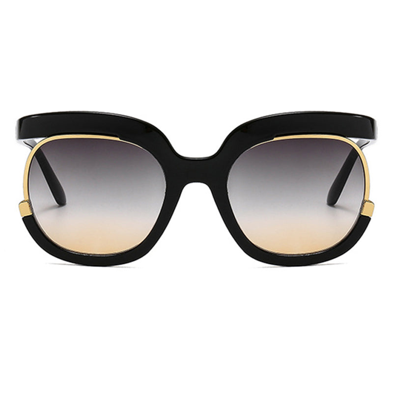 Casual Solid Patchwork Sunglasses