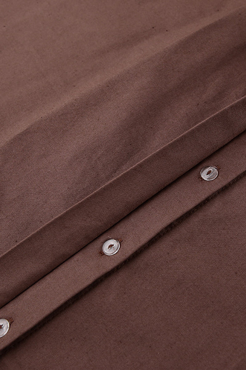 Work Elegant Solid Bandage Turndown Collar Waist Skirt Dresses