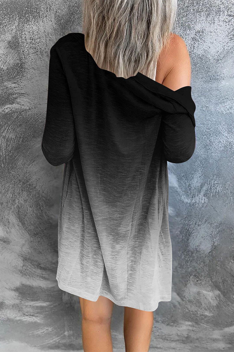 Street Print Patchwork Cardigan Collar Outerwear(8 Colors)