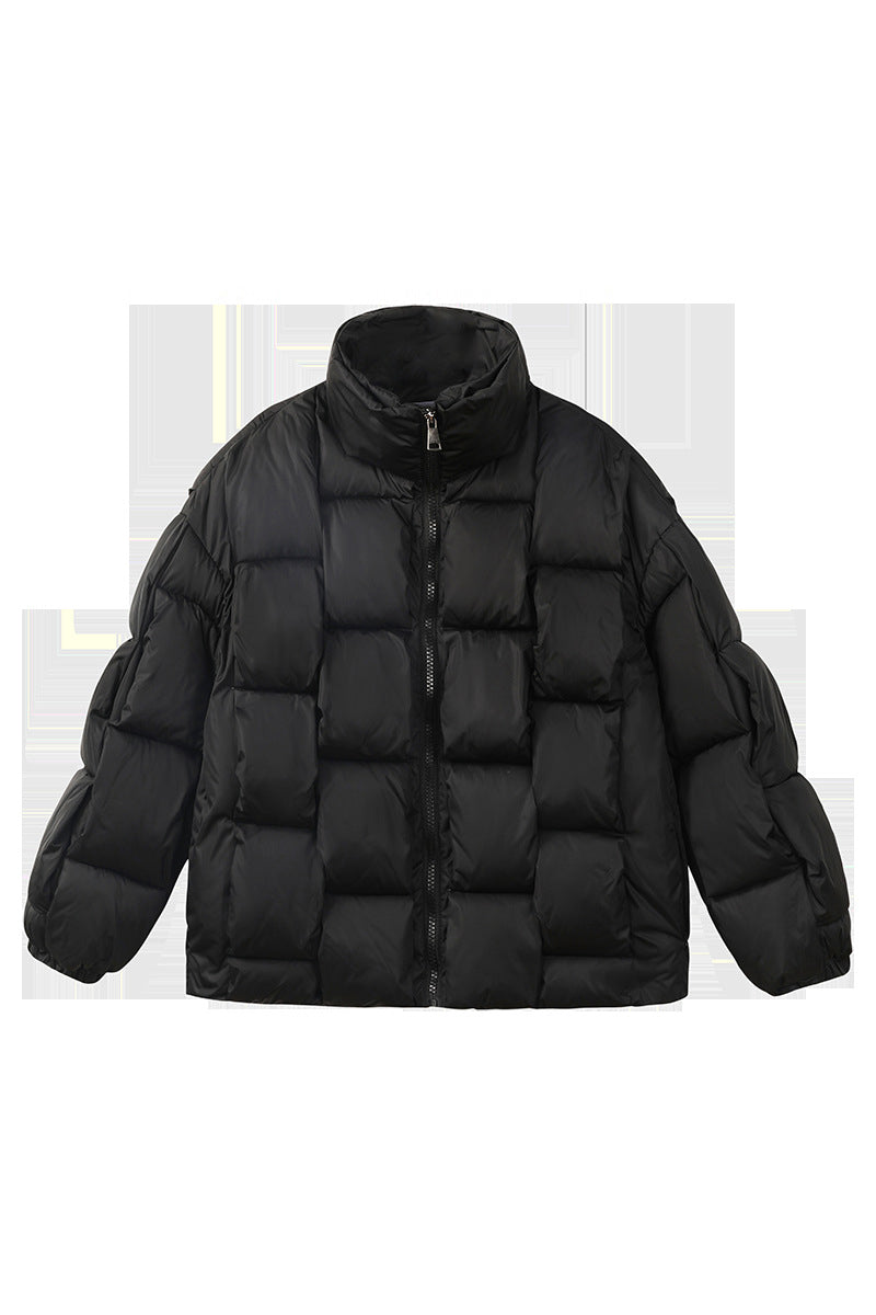 Casual Solid Patchwork Zipper Half A Turtleneck Outerwear(5 Colros)