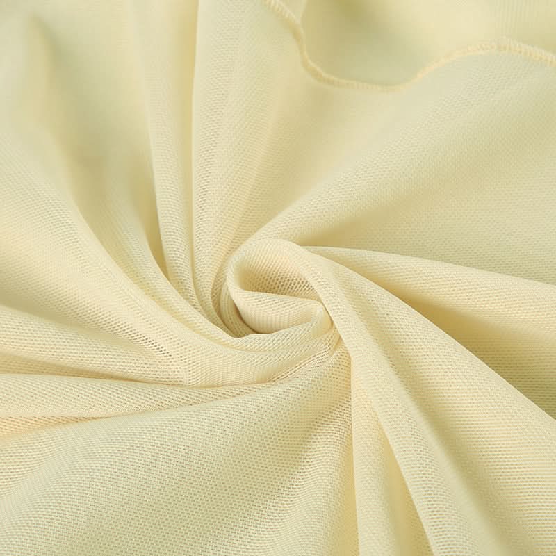 Ruched mesh slit maxi skirt