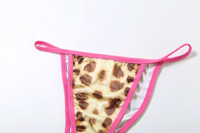Halter leopard print 3 piece mini short pant set