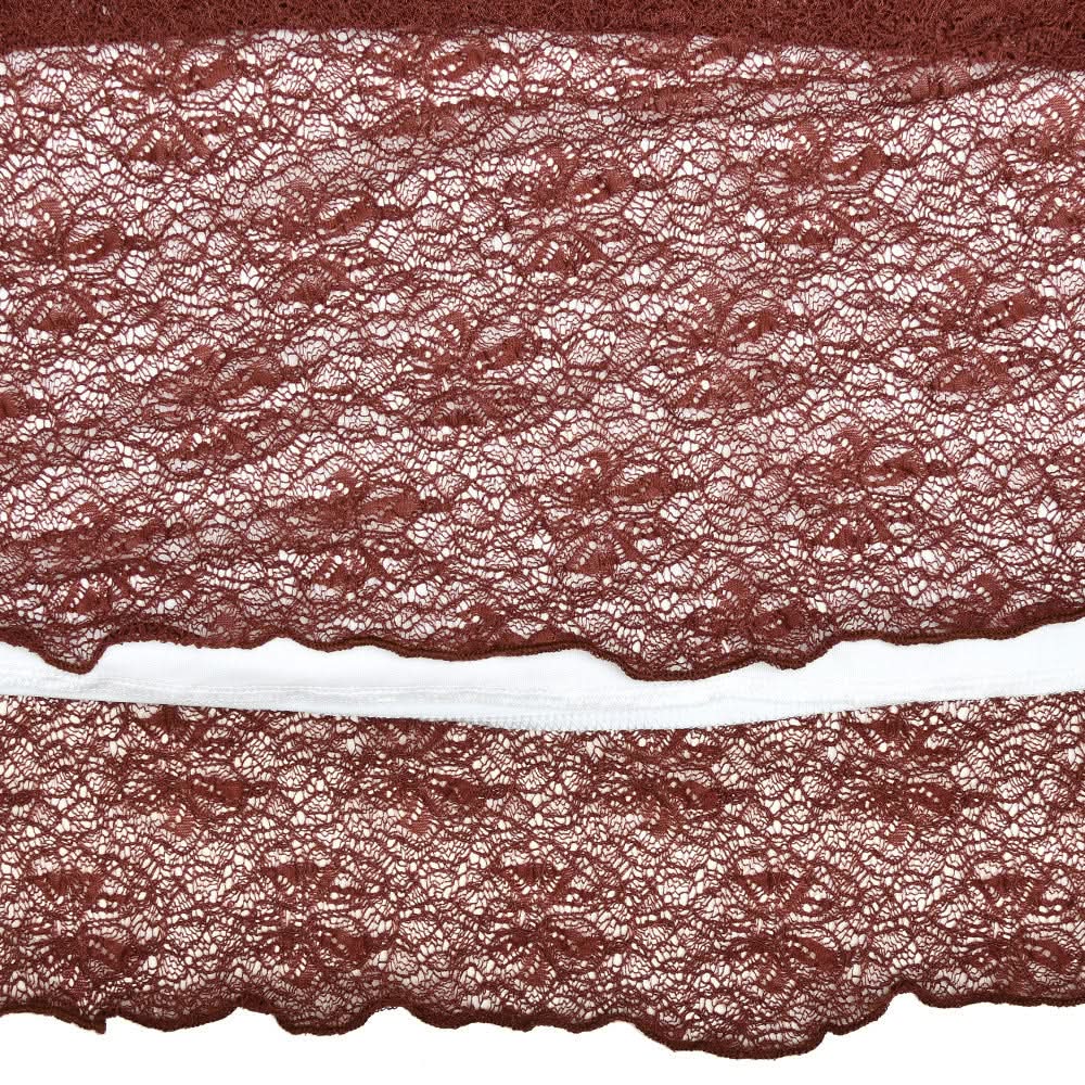 Long sleeve lace see through maxi skirt set