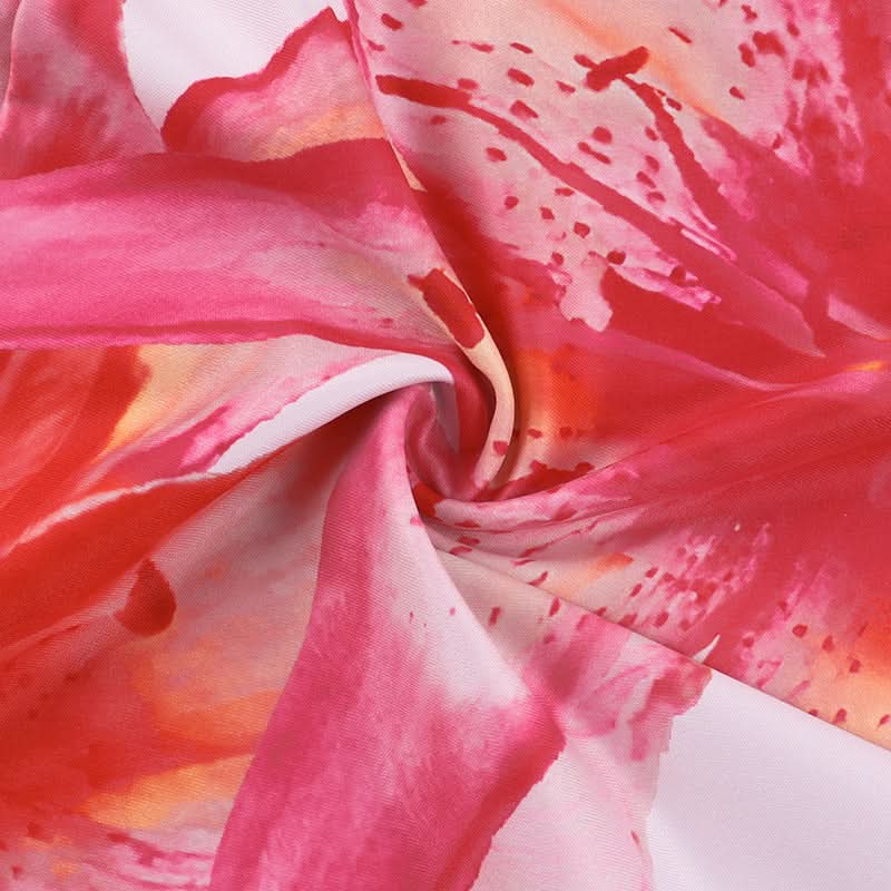 Flower print halter tube top