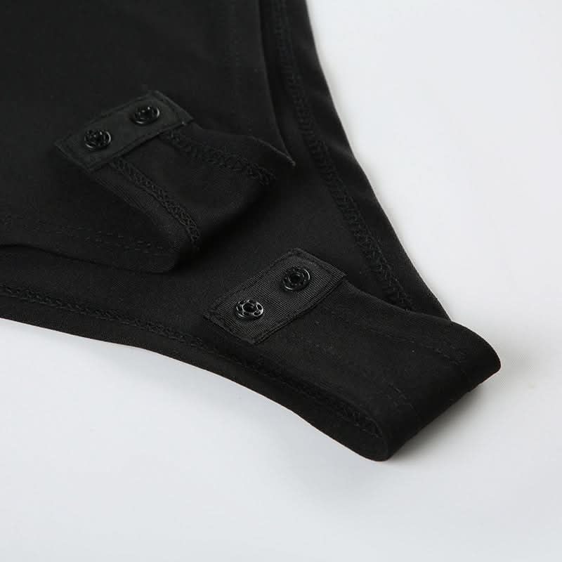 High neck hollow out 2 piece cami bodysuit