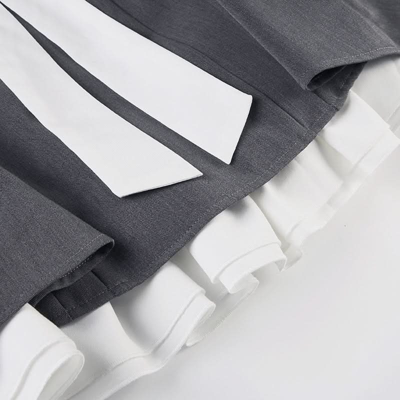 Bowknot ruffle ruched tube mini dress