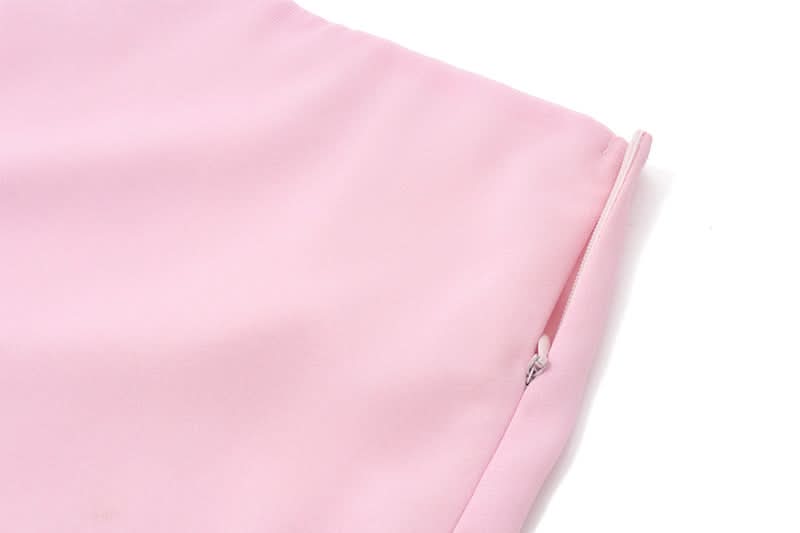 Halter corset lace up slit maxi skirt set