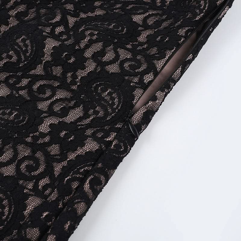 Halter self tie deep V neck lace backless romper