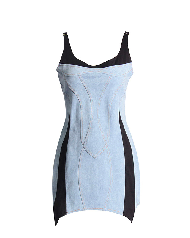 Spliced Hip-hugging Slim Dress(Pre sale)