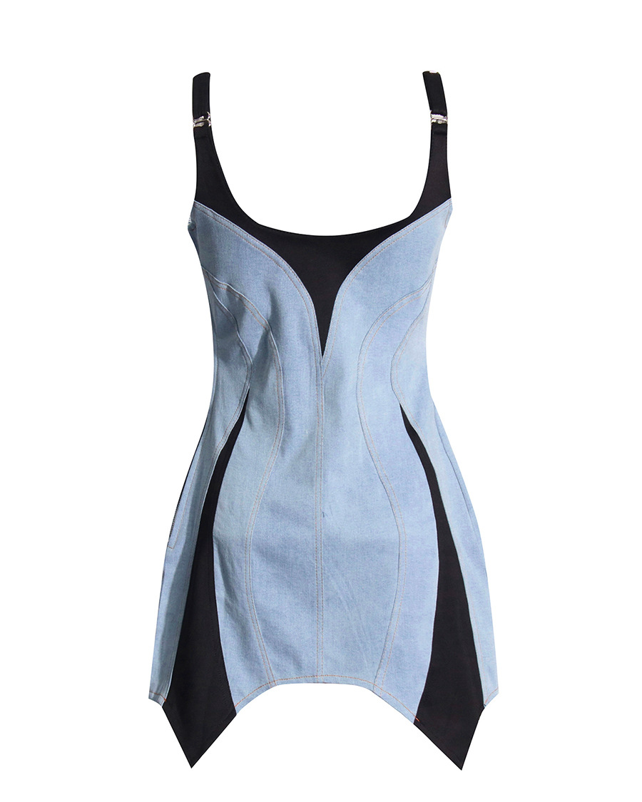 Spliced Hip-hugging Slim Dress(Pre sale)