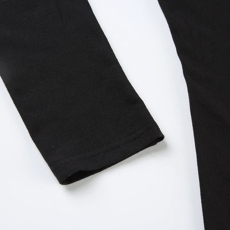 Long sleeve letter pattern top