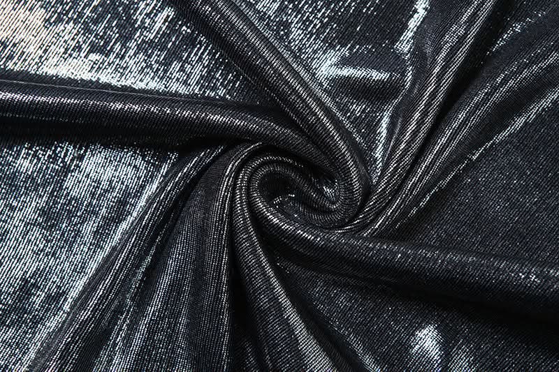 Cowl neck self tie metallic solid maxi dress