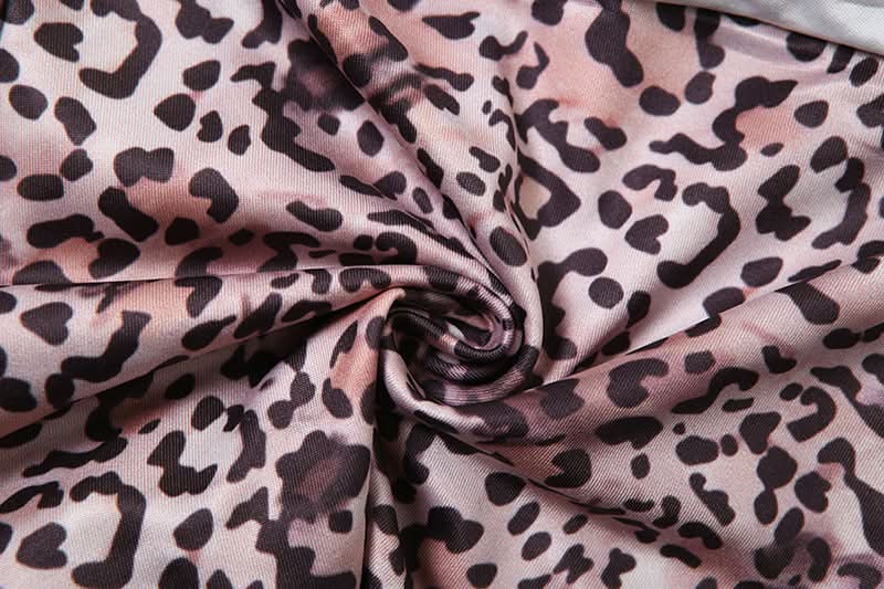 V neck halter self tie Leopard print lace romper
