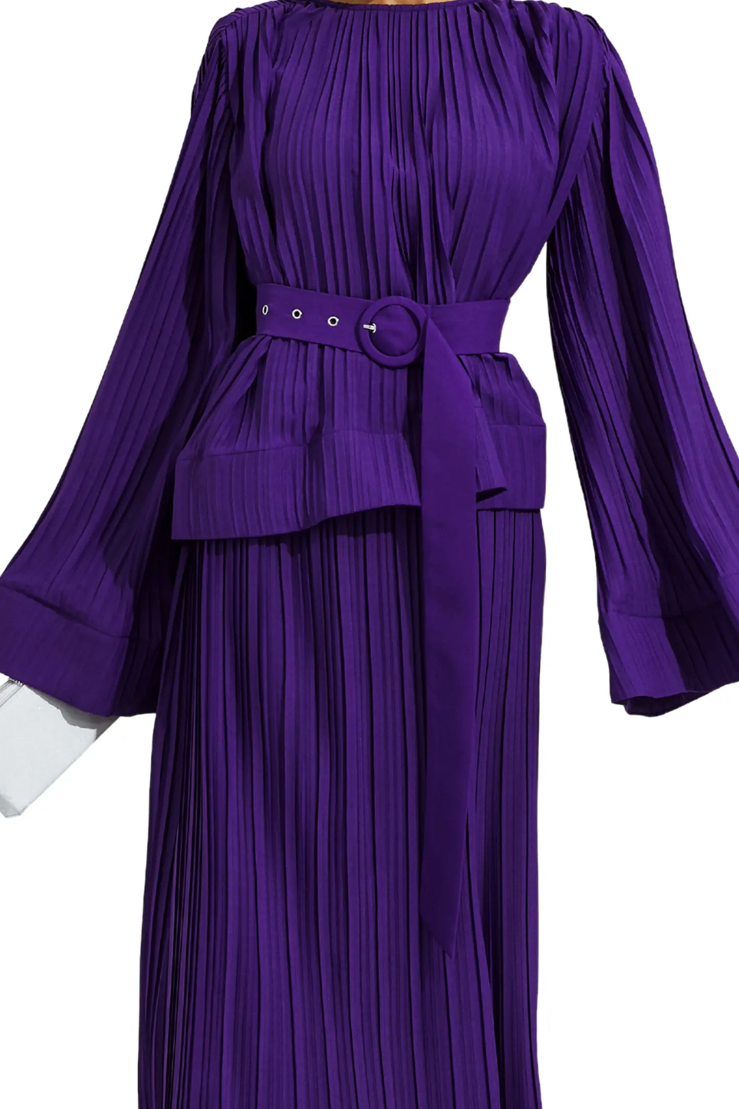 Gaskell Purple Belted Ruffle Set