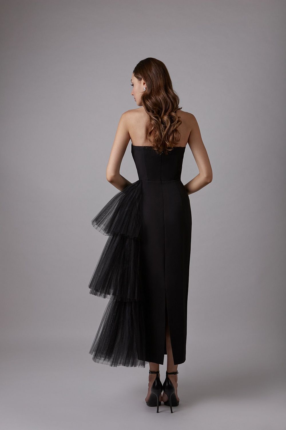 Niche French Bodycon Strapless Evening Maxi Dress