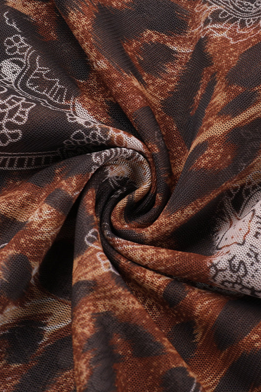 Slim Fit Leopard Print Cami Maxi Dress