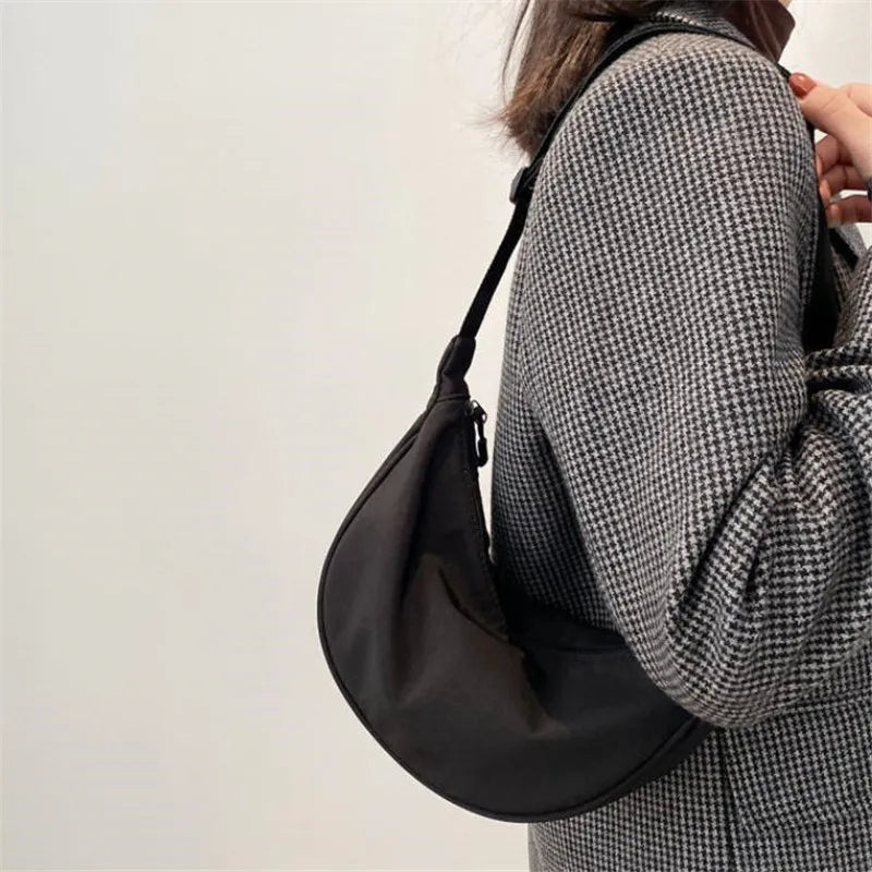 Solid Color Nylon Travel Crossbody Waist Bag