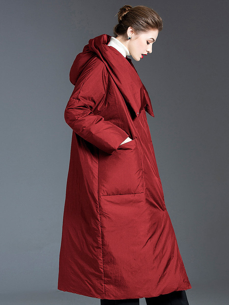 Women's Down Coat Oversized Duck Down Winter Warm Outerwear