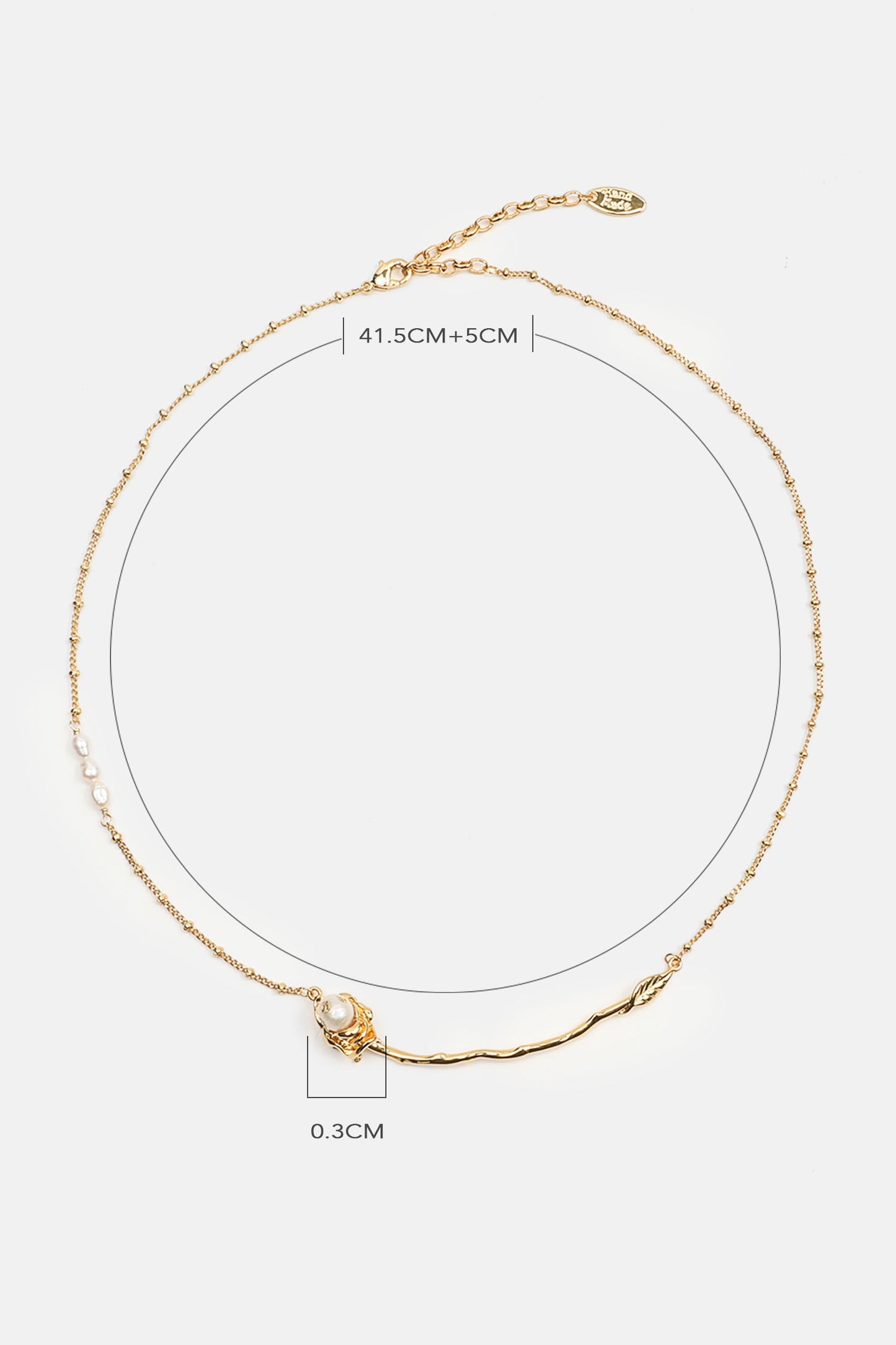 Faux Pearl Rose Necklace