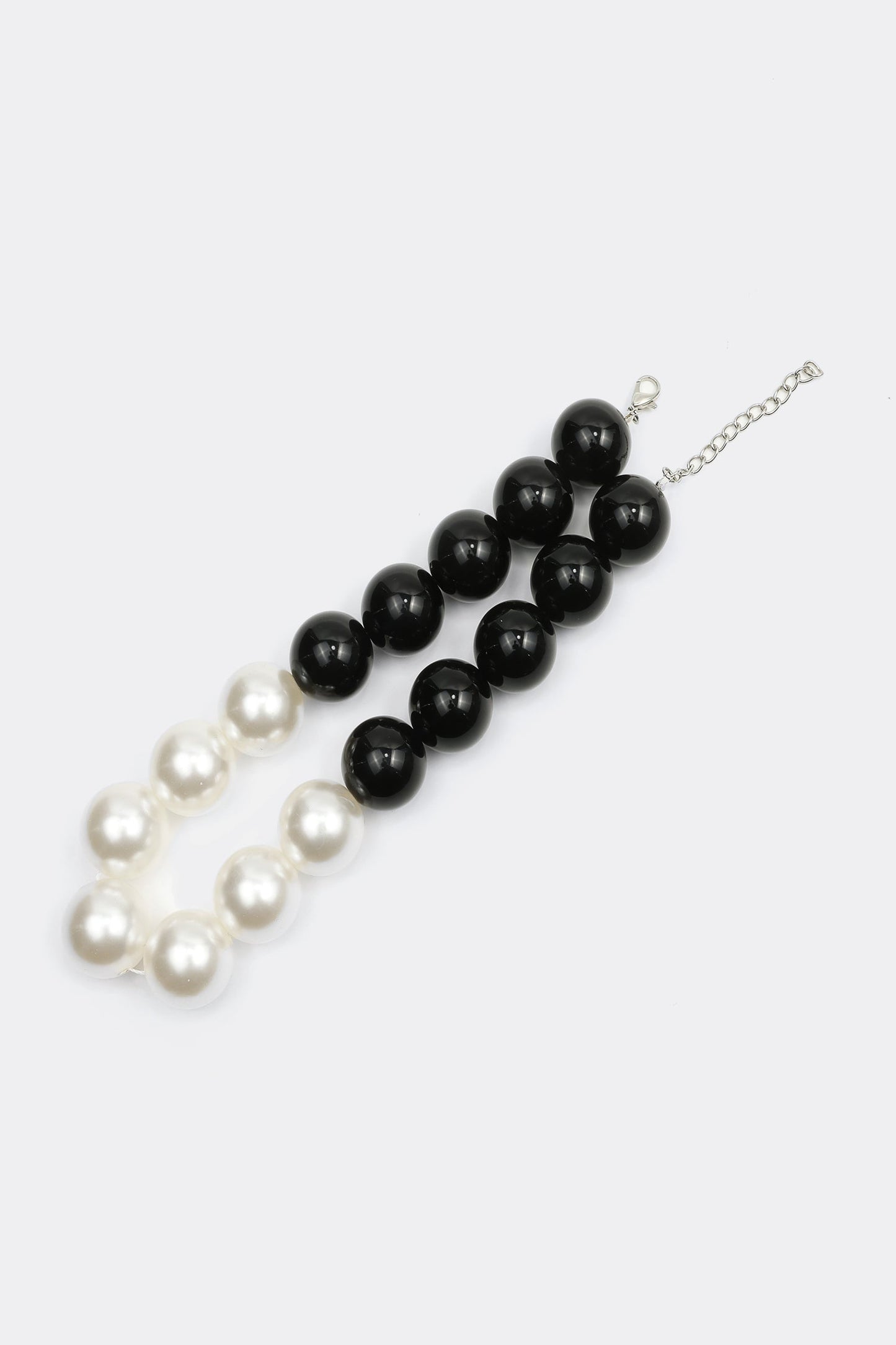 Faux Pearl Black & White Choker