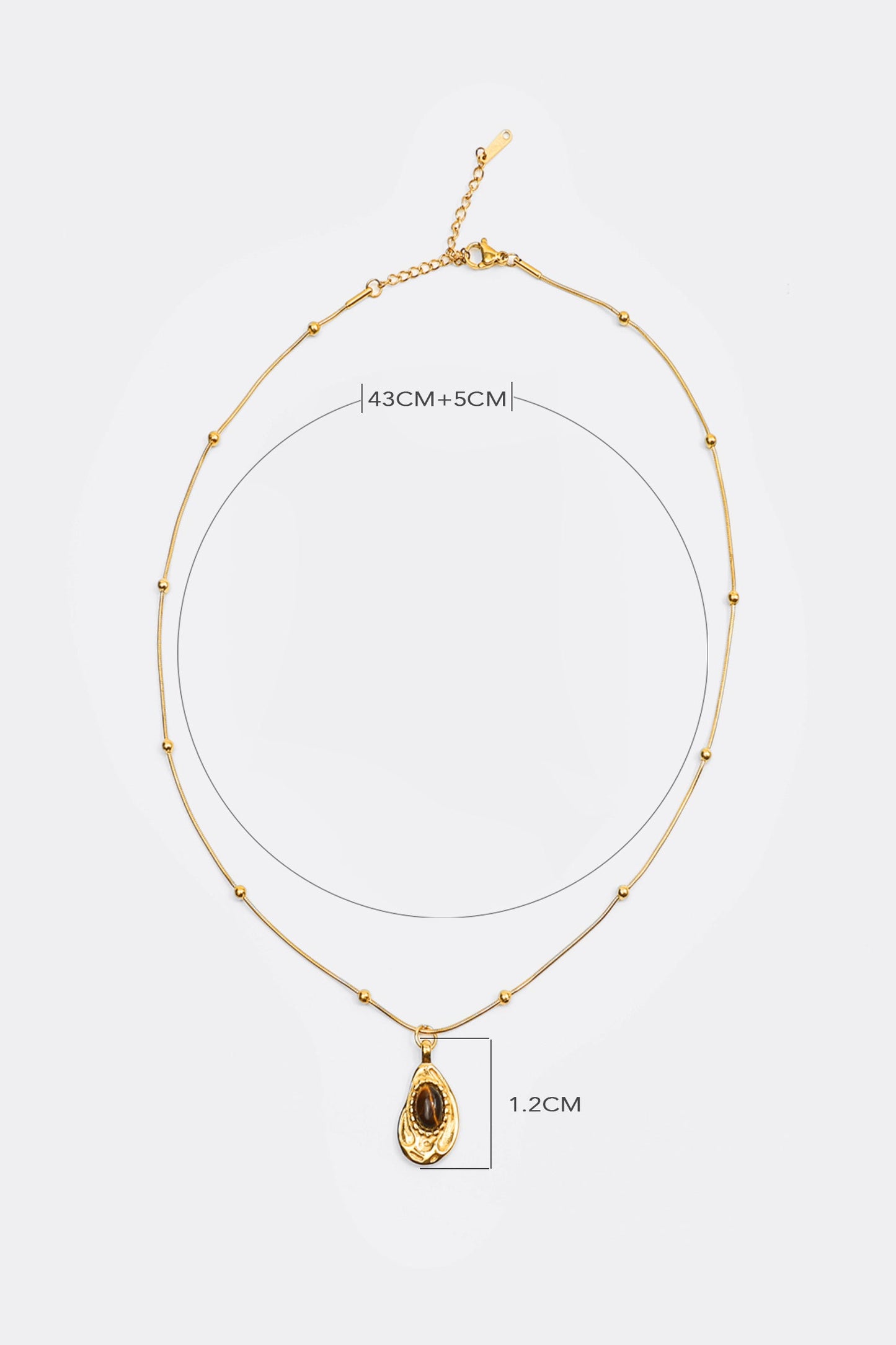 Water Drop Charm Opal Decor Necklace