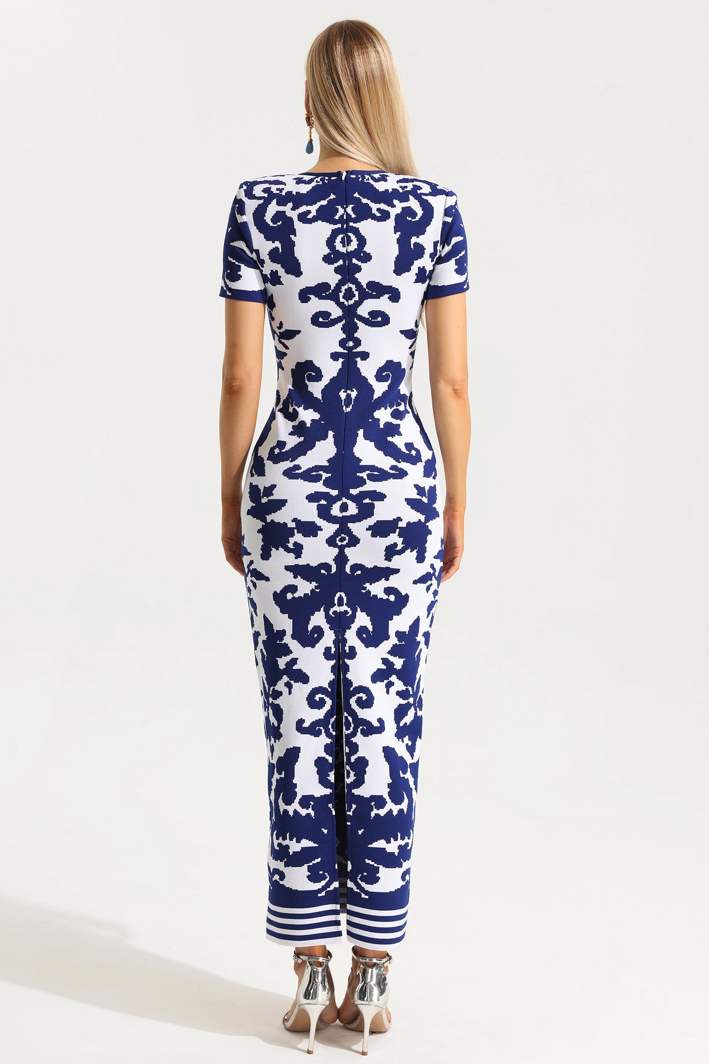 Kint Paisley Print Round Neck Midi Dress