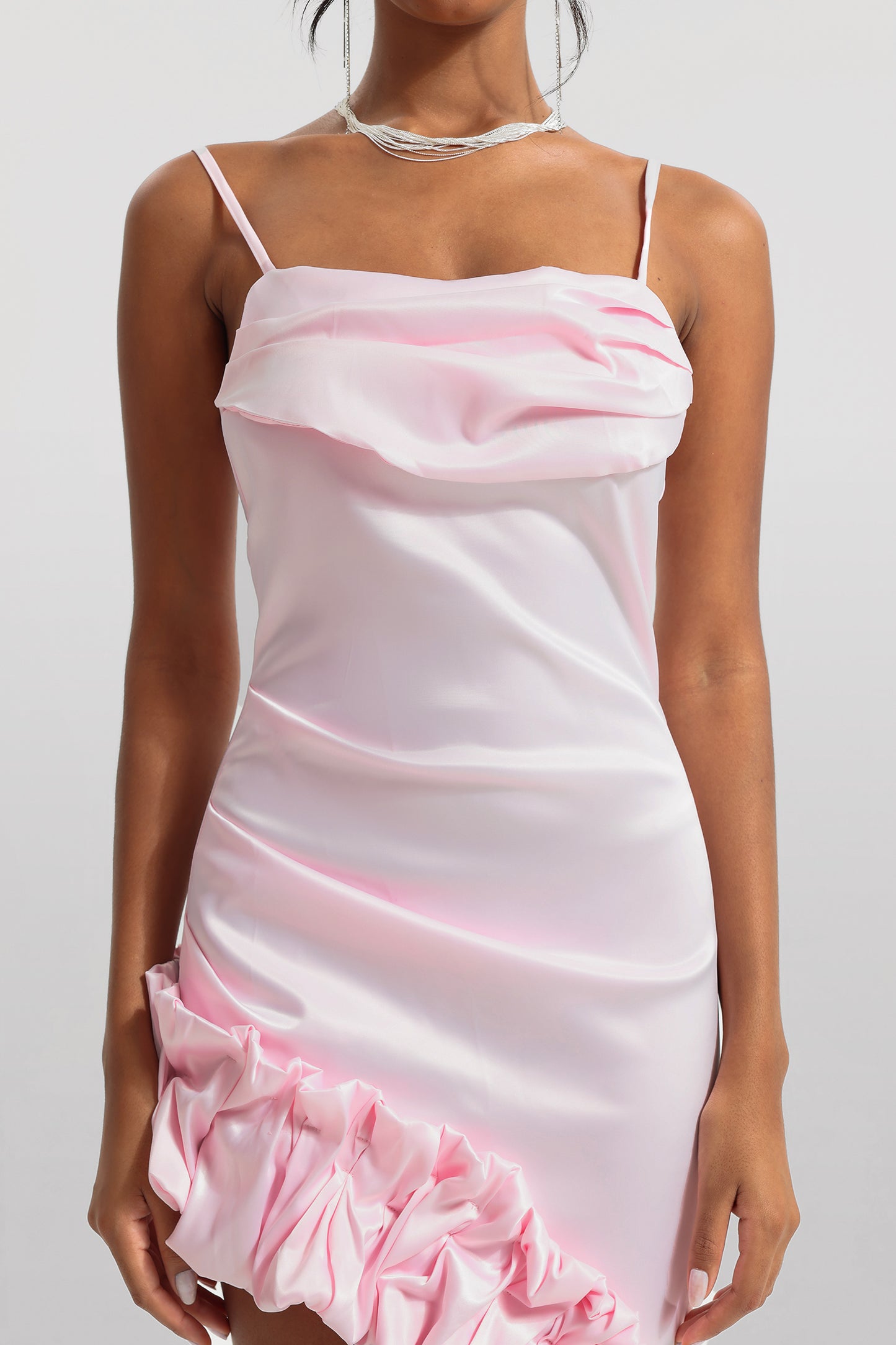 Solid Sleeveless Agaric Lace Midi Dress