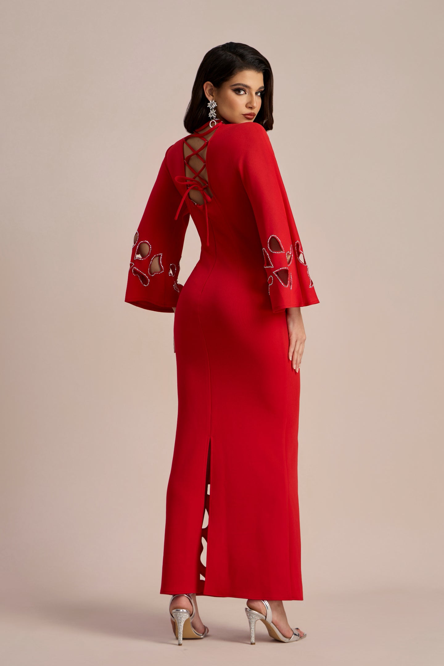 Sharon Long Sleeve Hollow Maxi Dress