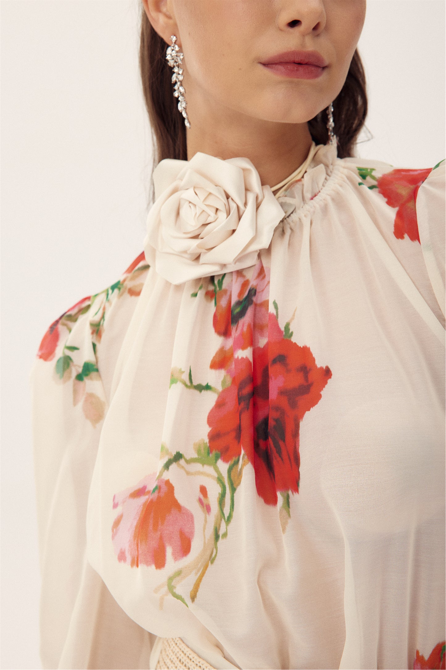 Anne Floral Printed Belted Maxi Skirt Set