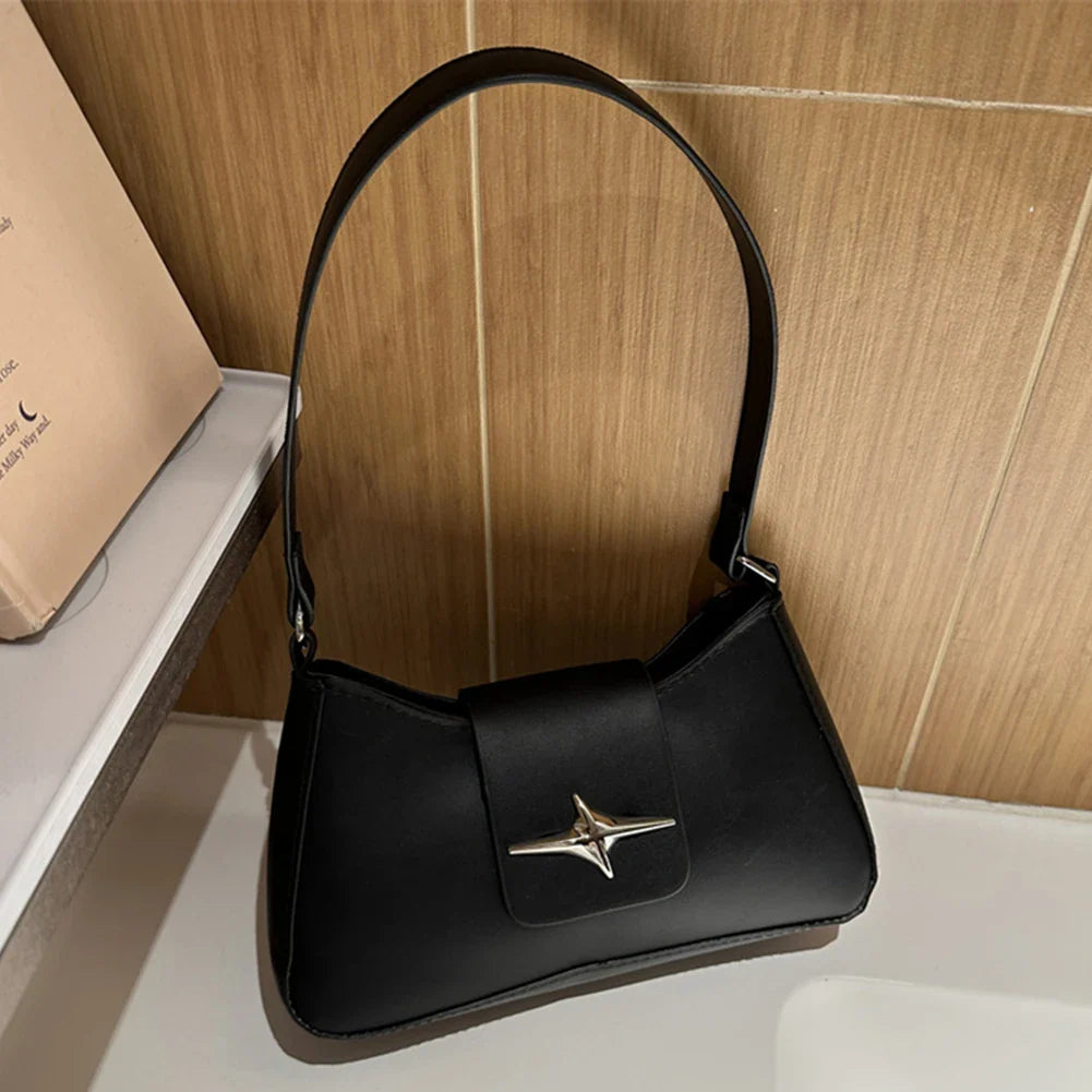Classic Y2K Vintage PU Leather Shoulder Bag
