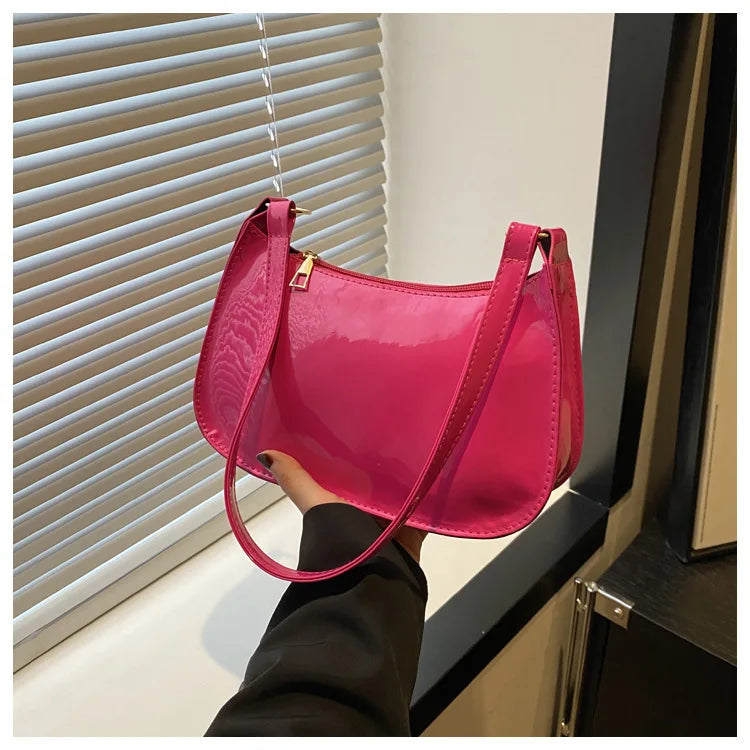 Patent Leather Versatile Fashion Shoulder Bag