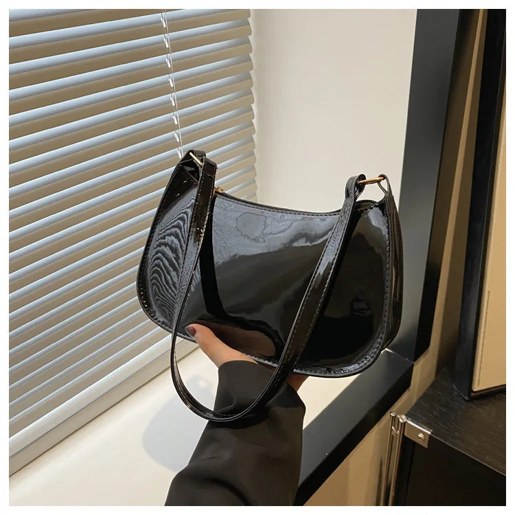 Patent Leather Versatile Fashion Shoulder Bag