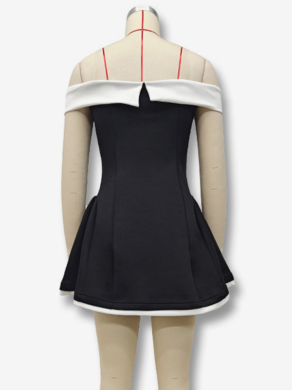 Off-Shoulder Mini Dress Long Sleeves A-Line Sexy Birthday Party Dress For Women 2026