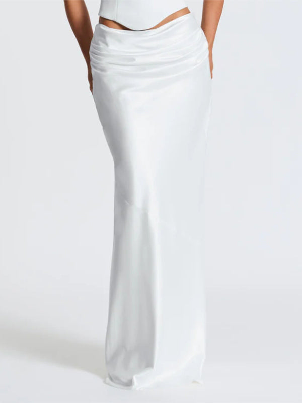 Rhinestone Lace Up Back Corset And Long Skirt Party 2-Piece Set For Women 2026