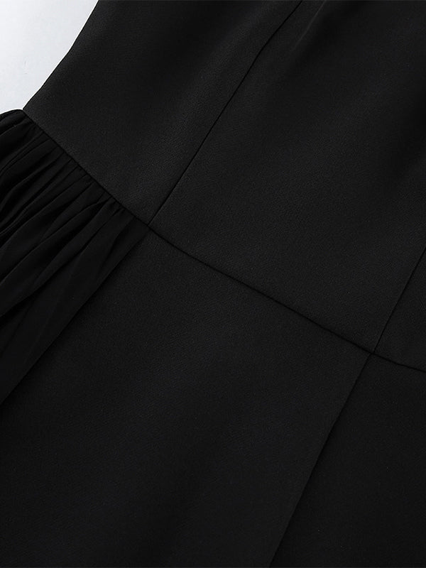 Strapless Summer Mini Dress With Asymmetric Pleated Drape For Women 2026