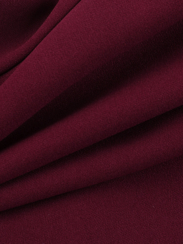 3D Rose Petal Hem Burgundy Women Mini Dress - Romantic Bodycon Dress With Scarf - Coquette Aesthetic Summer Party Outfit 2026