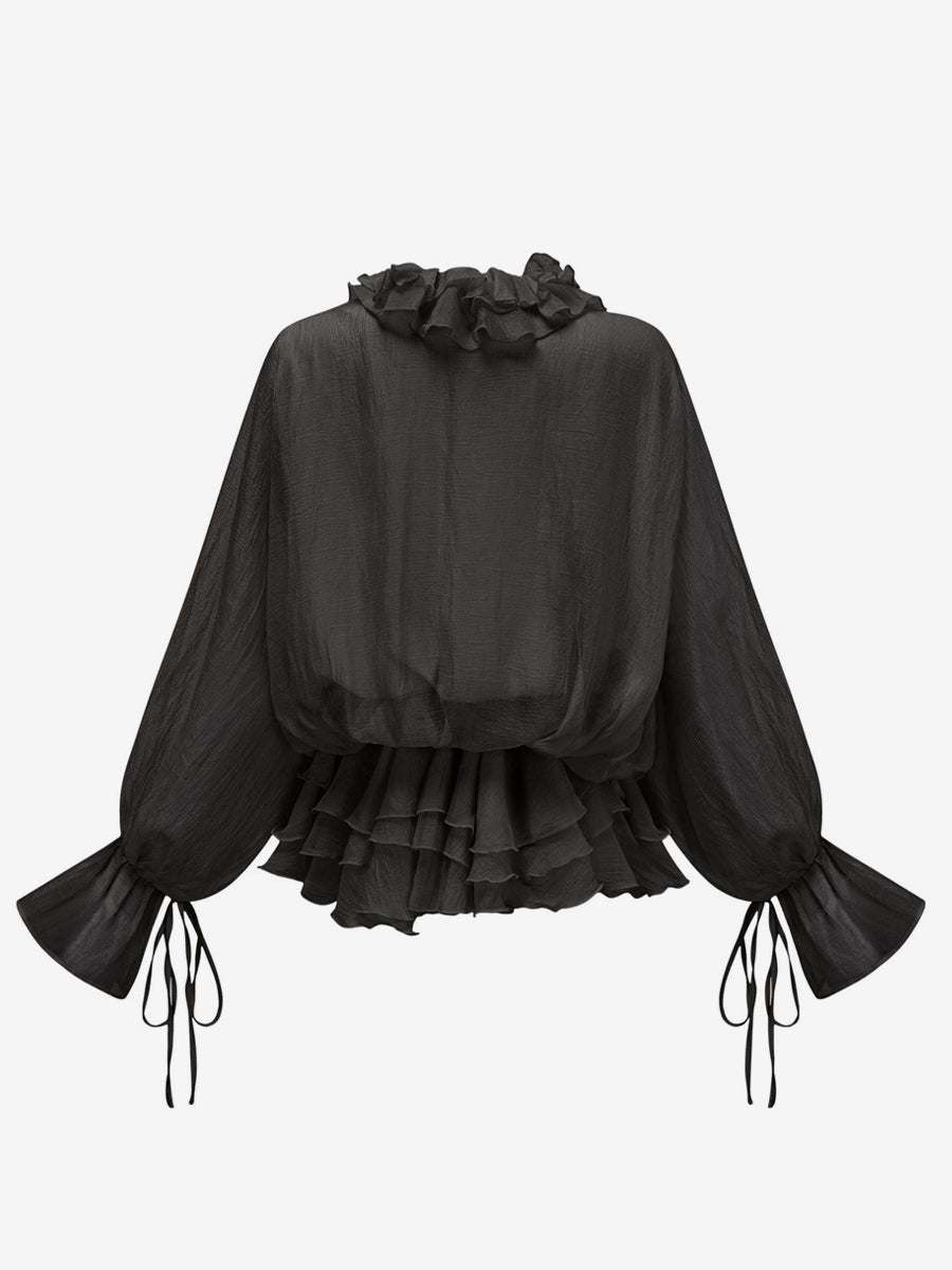 Ruffle Layered Mini Dress For Women - Boho Lantern Sleeve Flower V Neck Skater Dress With Shorts - Spring Party 2026
