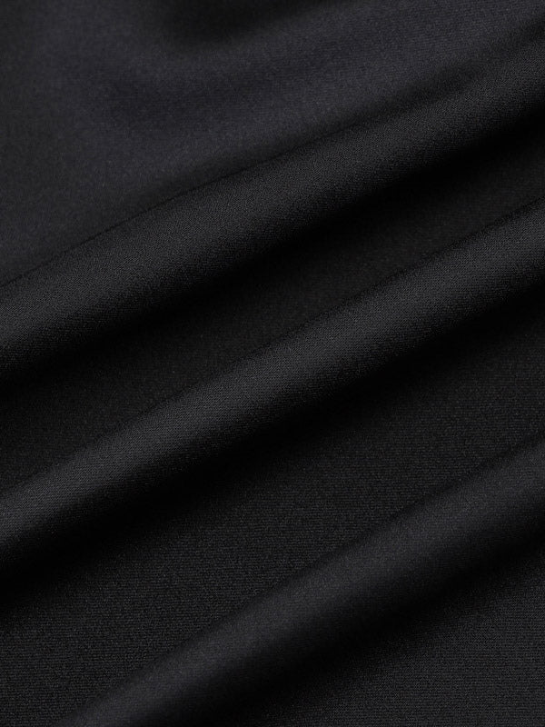 Party Dress Maxi Black Straps Neck Ribbons Shaping Chic Semi Formal Dress