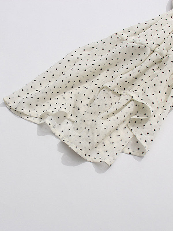 Blouse For Women White V-Neck Clothes Chic Lace Up Ruffles Long Sleeves Tops